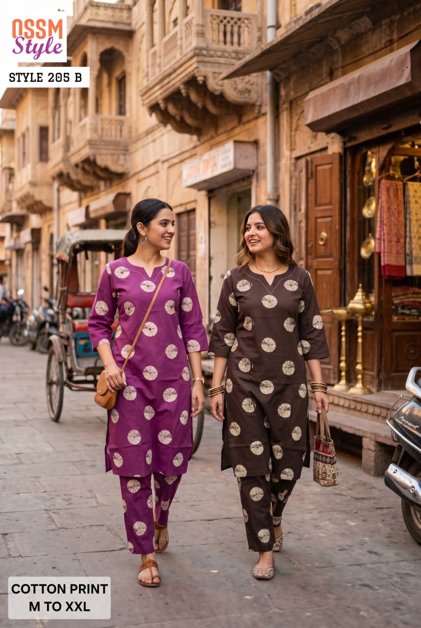 Ossm Style 205B Kurtis With Bottom Size Set collection 1