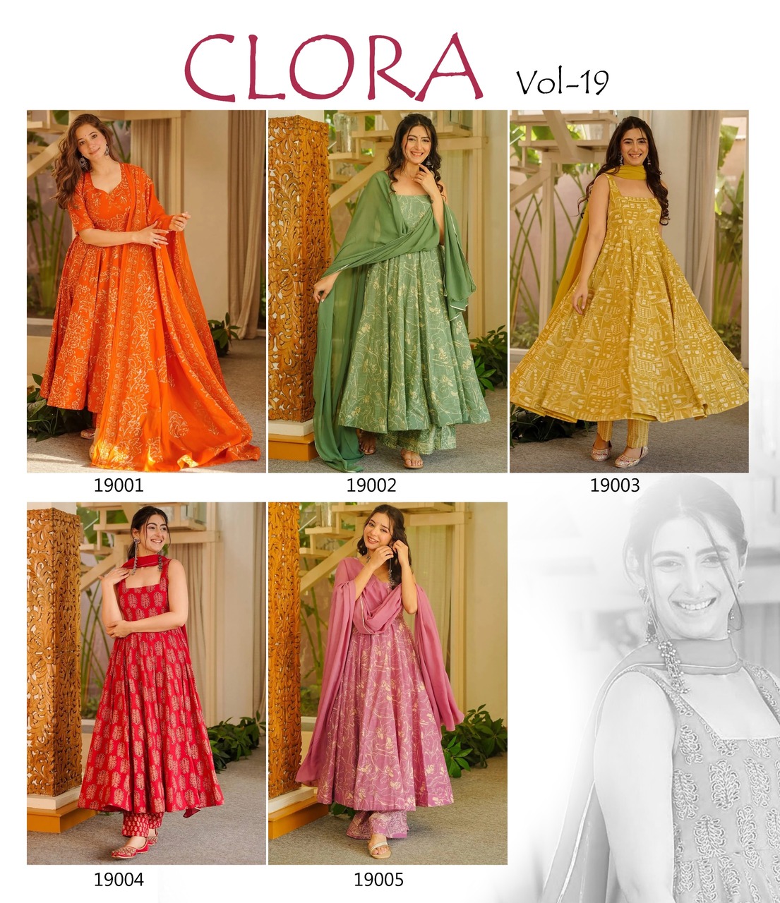 Clora Vol 19 Printed Salwar Kameez Catalog collection 13