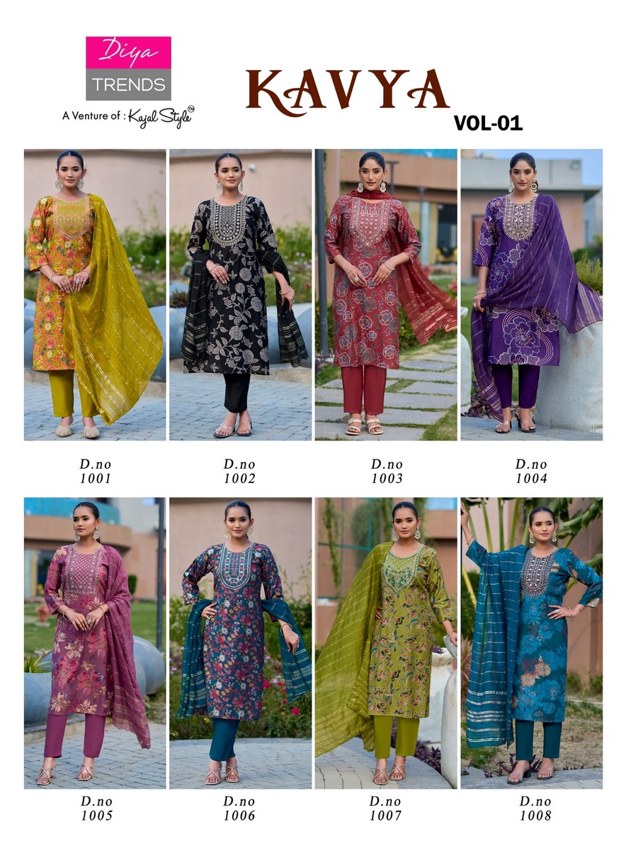 Diya Trends Kavya Vol 1 Printed Salwar Kameez Catalog collection 2