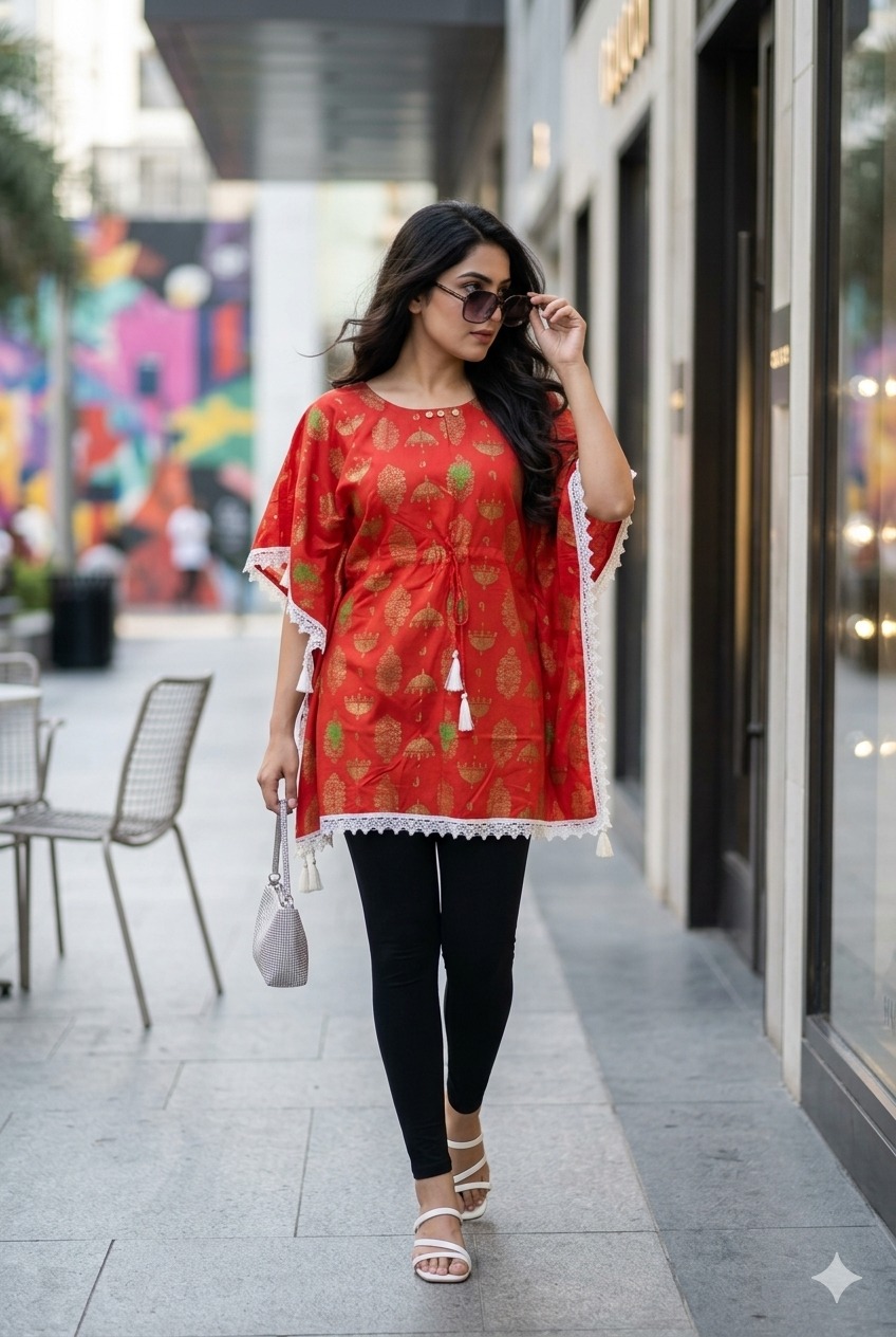 Aarvee Creation Miss Kaftan Cotton Kurtis Catalog collection 4