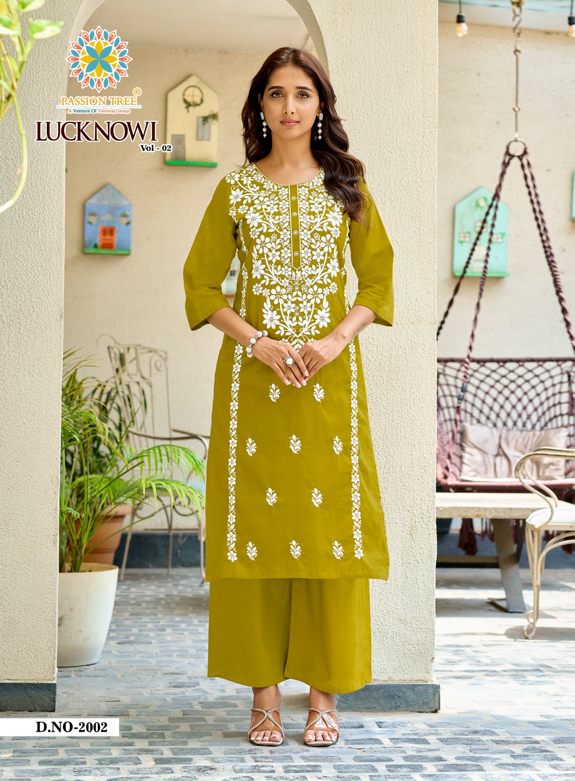 Passion Tree Lucknowi Vol 2 Kurti Palazzo Set Catalog collection 8