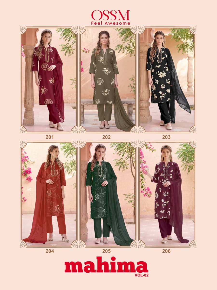 Ossm Mahima Vol 2 Printed Salwar Kameez Catalog collection 7