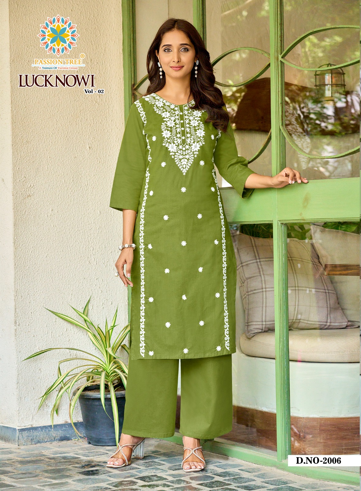 Passion Tree Lucknowi Vol 2 Kurti Palazzo Set Catalog collection 4