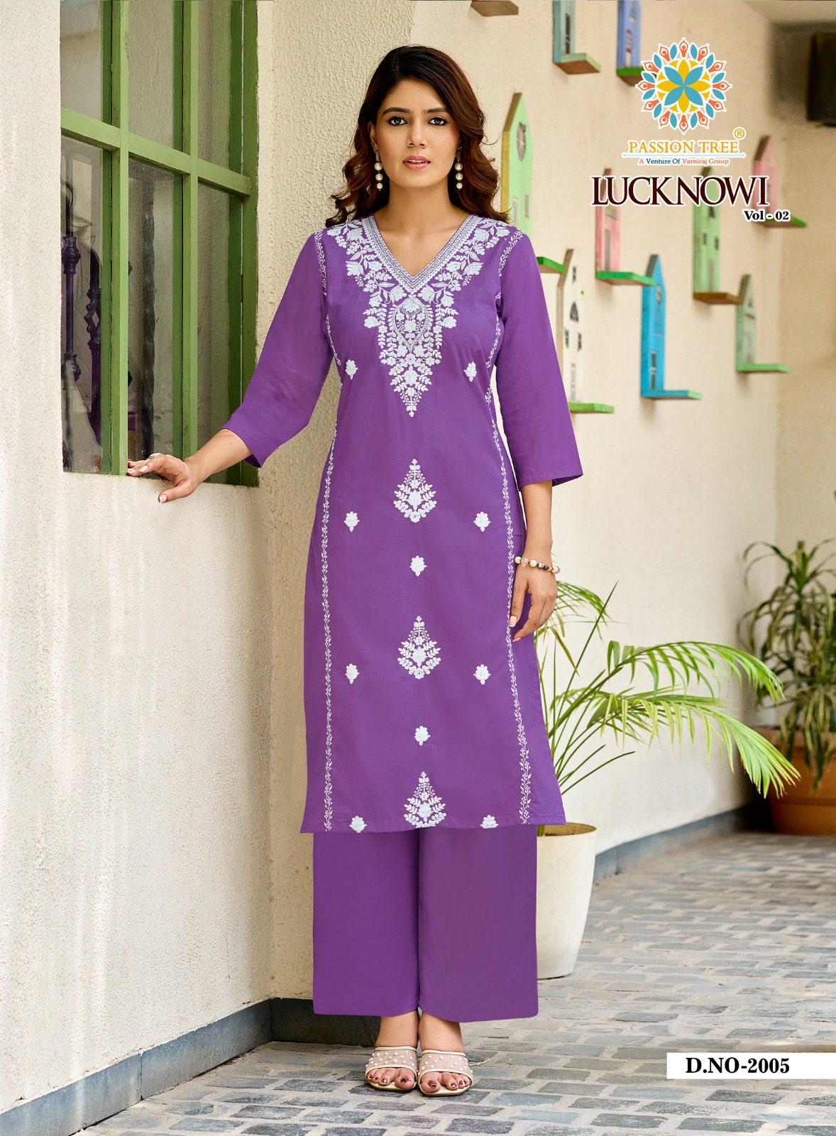 Passion Tree Lucknowi Vol 2 Kurti Palazzo Set Catalog collection 3