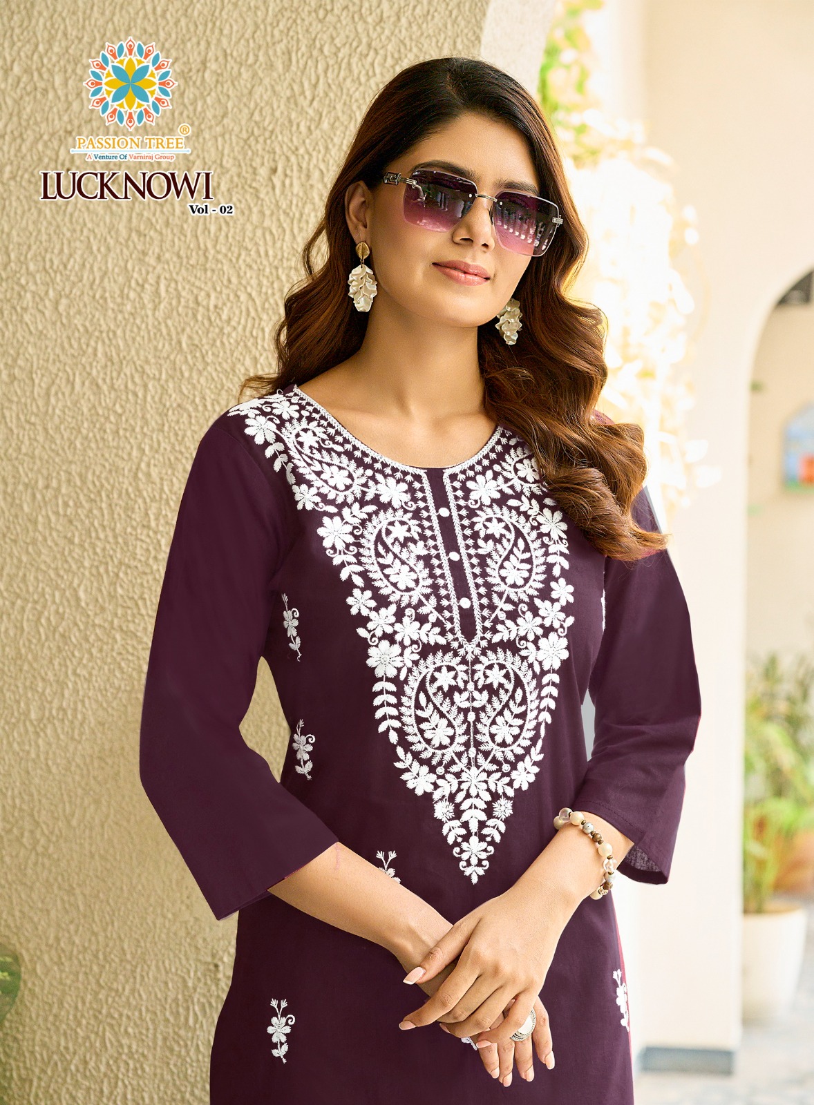 Passion Tree Lucknowi Vol 2 Kurti Palazzo Set Catalog collection 9
