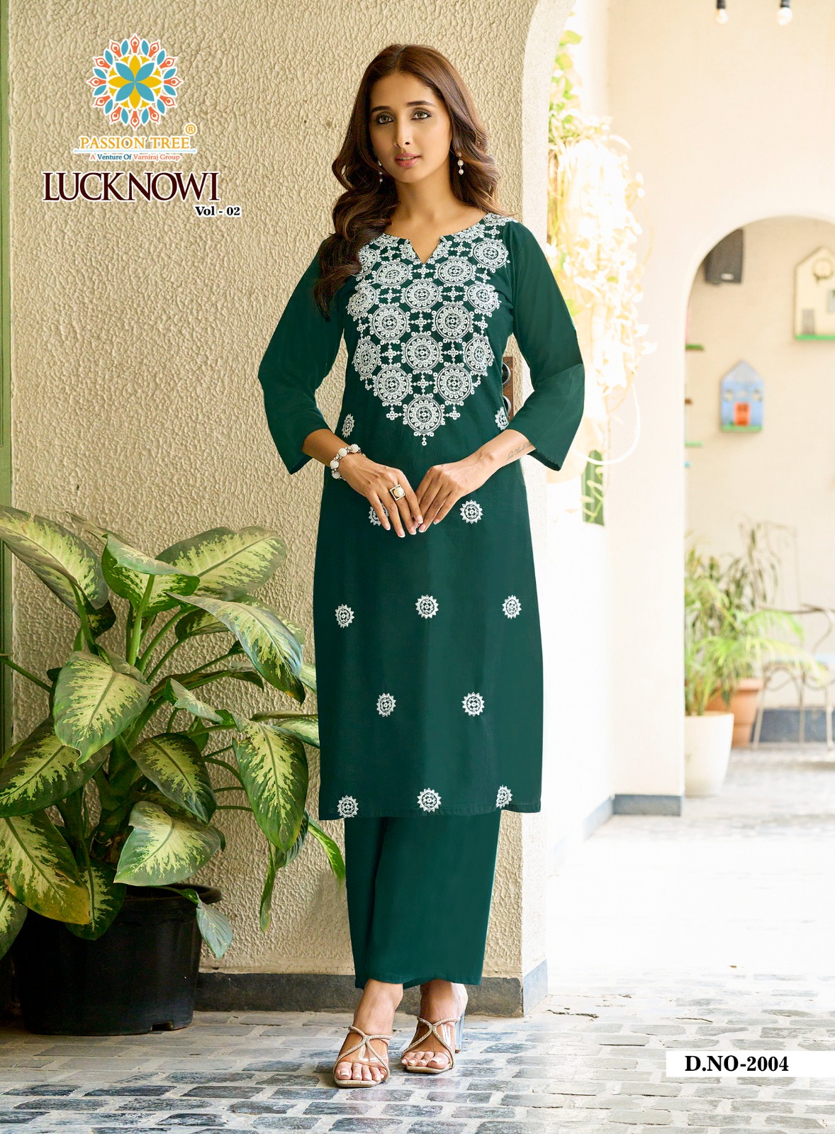 Passion Tree Lucknowi Vol 2 Kurti Palazzo Set Catalog collection 6