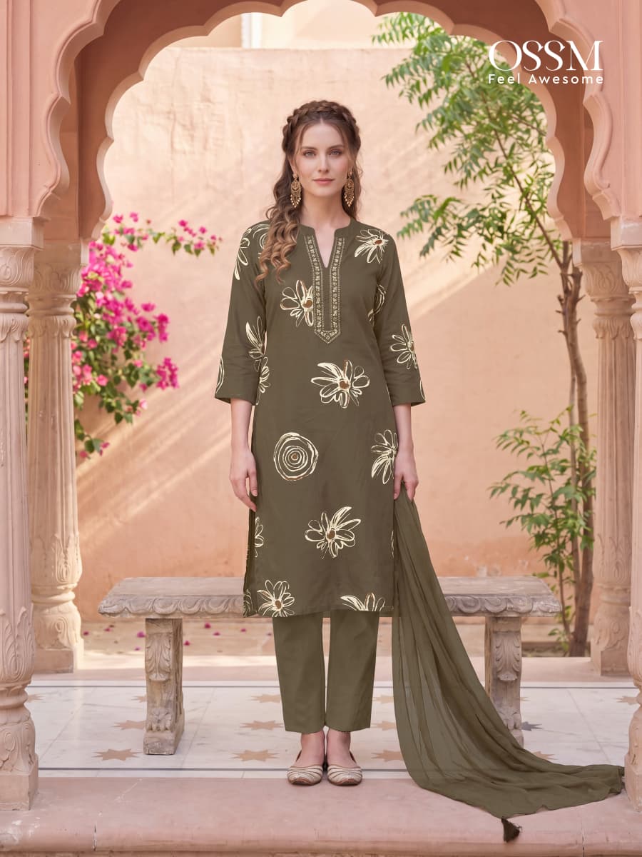 Ossm Mahima Vol 2 Printed Salwar Kameez Catalog collection 1