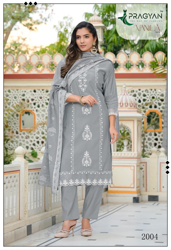 Pragyan Vanilal 2 Embroidery Salwar Kameez Catalog collection 3