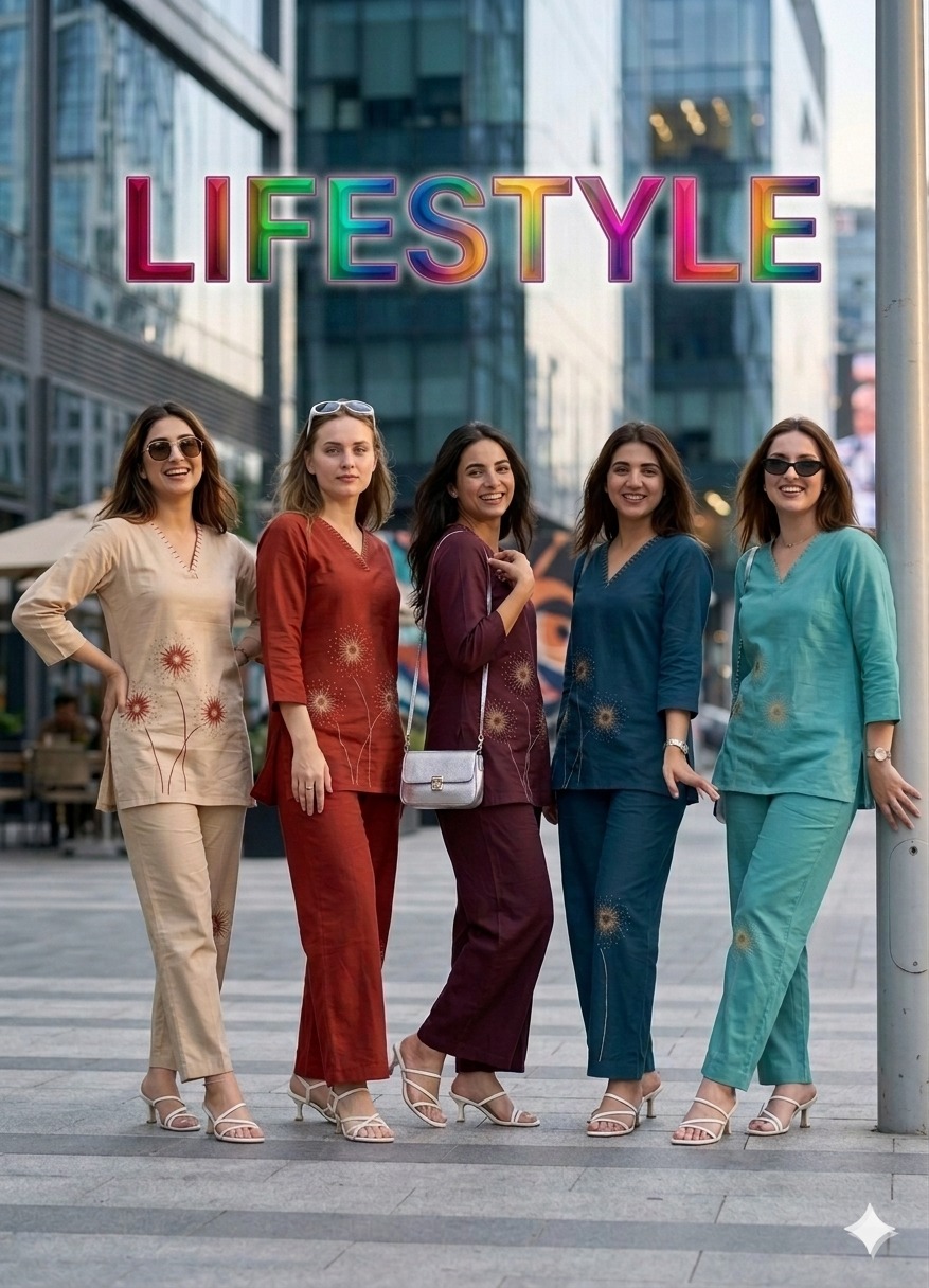 Aarvee Creation Lifestyle Co Ord Set Size Set collection 5