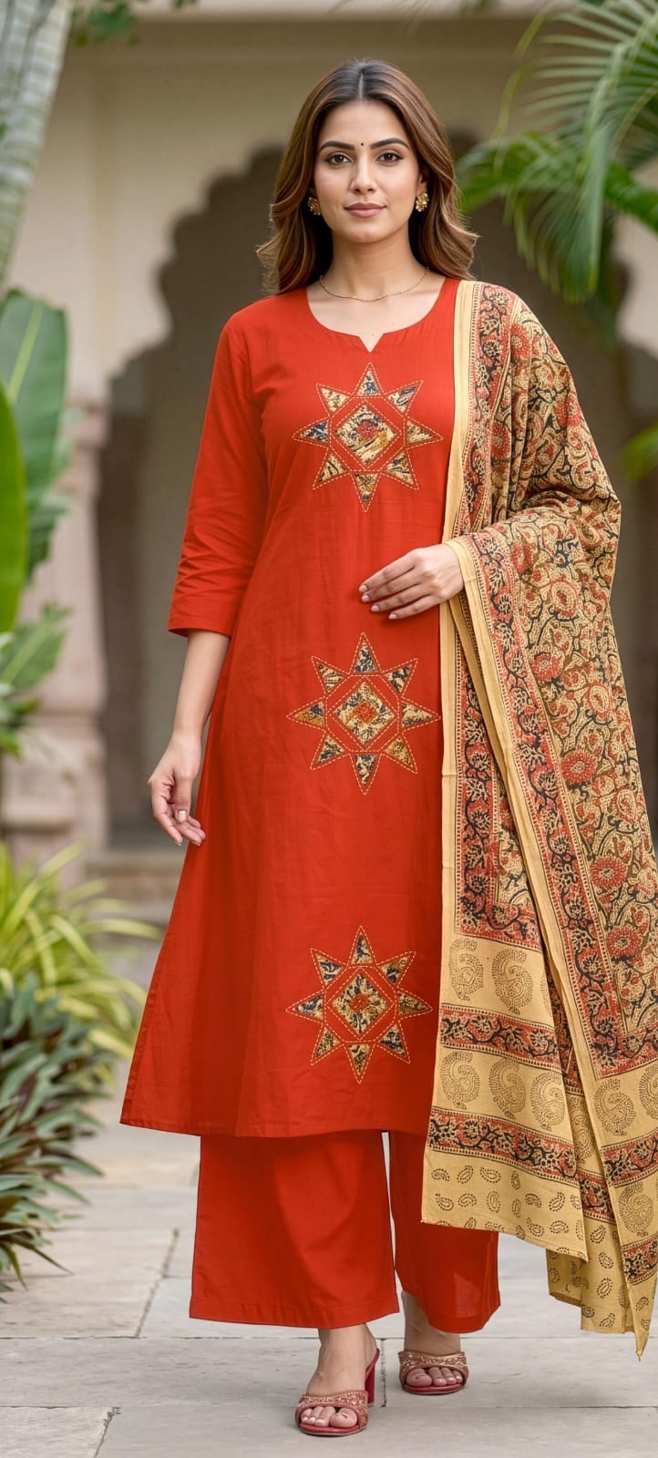 Aarvee Creation Kalamkari Cotton Salwar Kameez Size Set collection 3