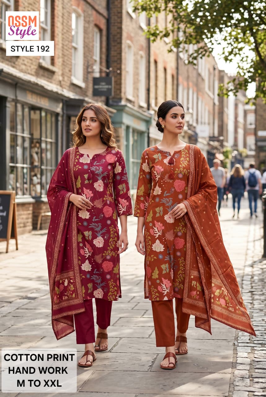 Ossm Style 192 Cotton Salwar Kameez Size Set collection 1