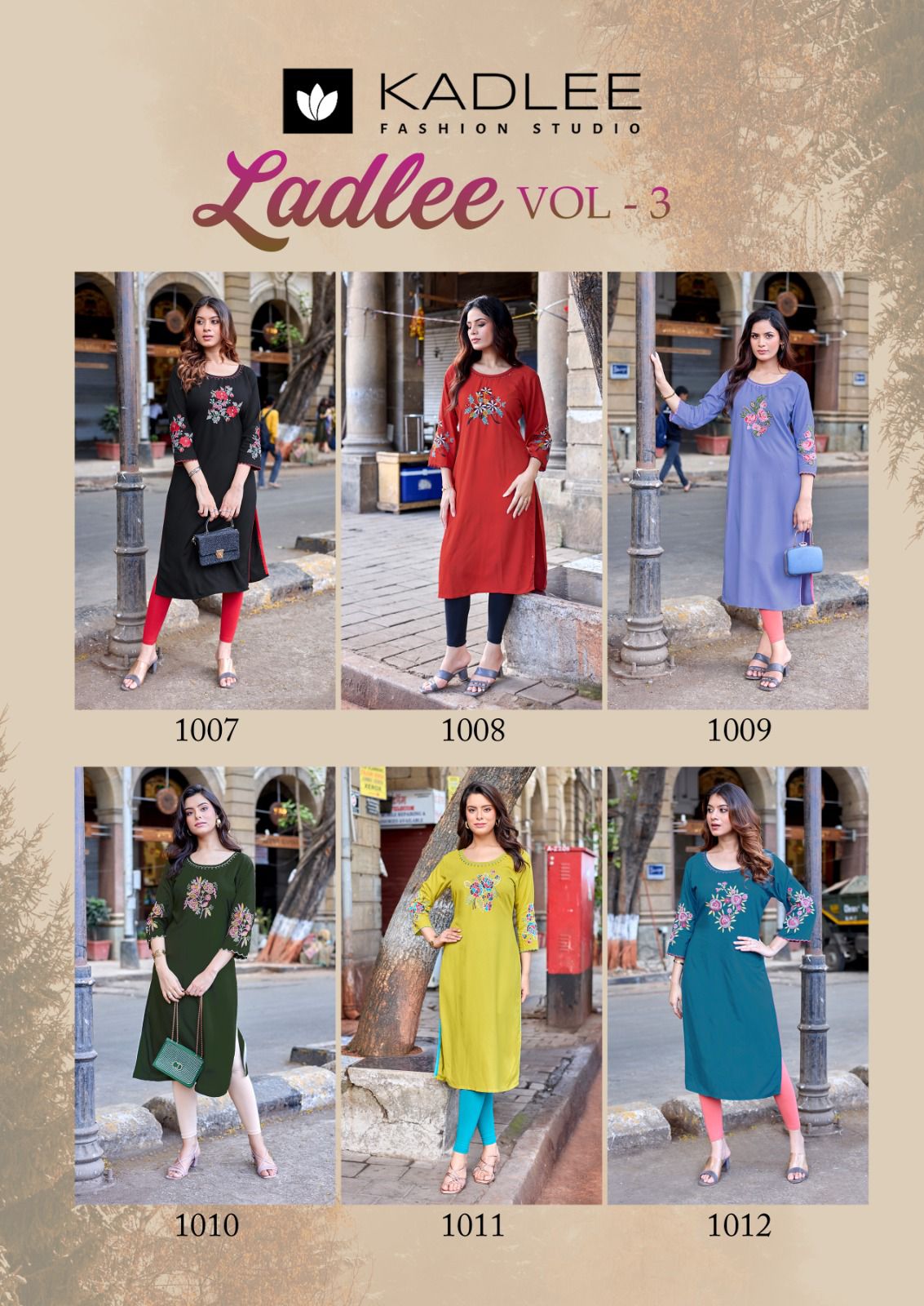 Kadlee Ladlee Vol 3 Rayon Kurti Catalog collection 1