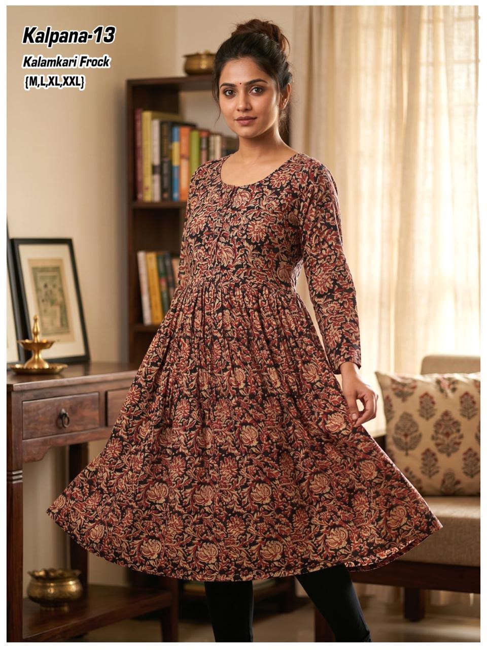 Aarvee Creation Kalamkari One Piece Dress Size Set collection 1