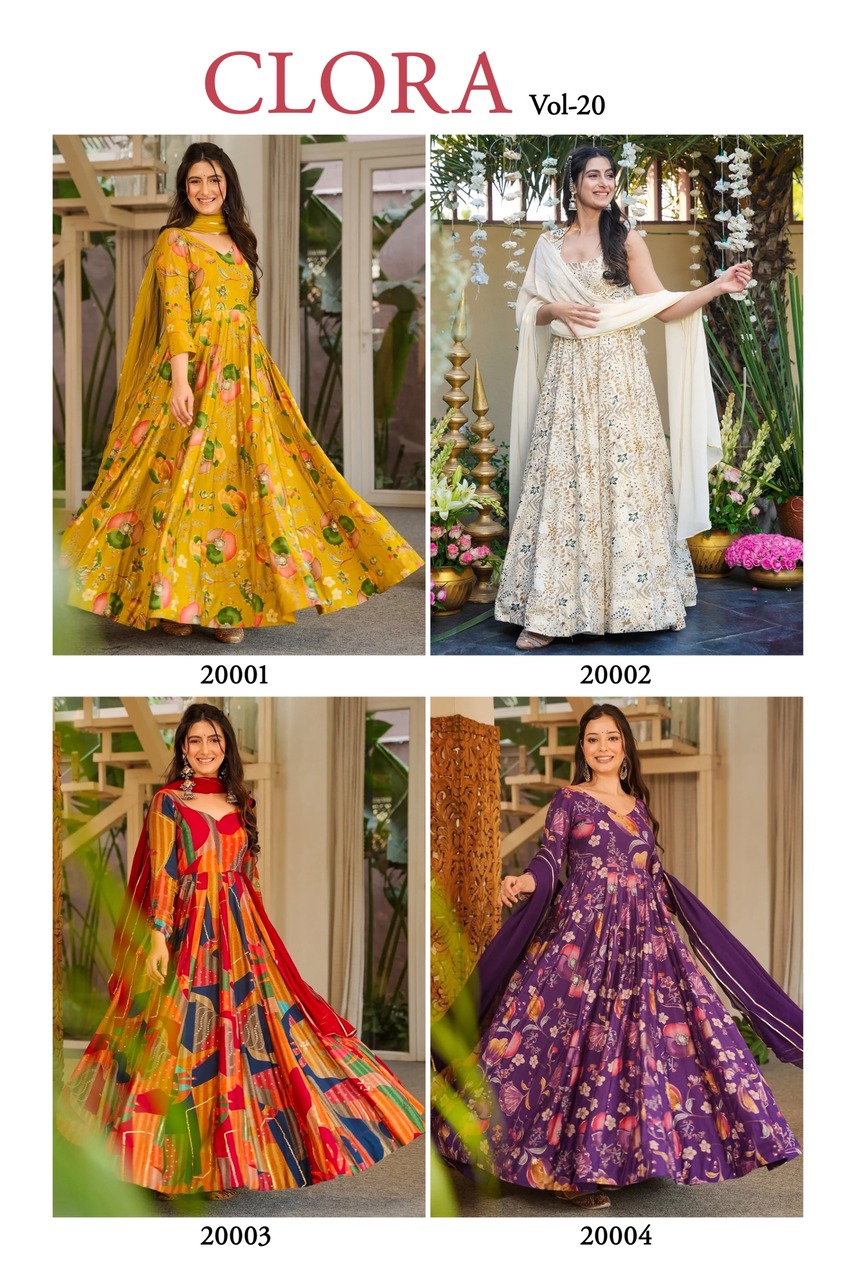 Clora Vol 20 Printed Anarkali Gown Catalog collection 11
