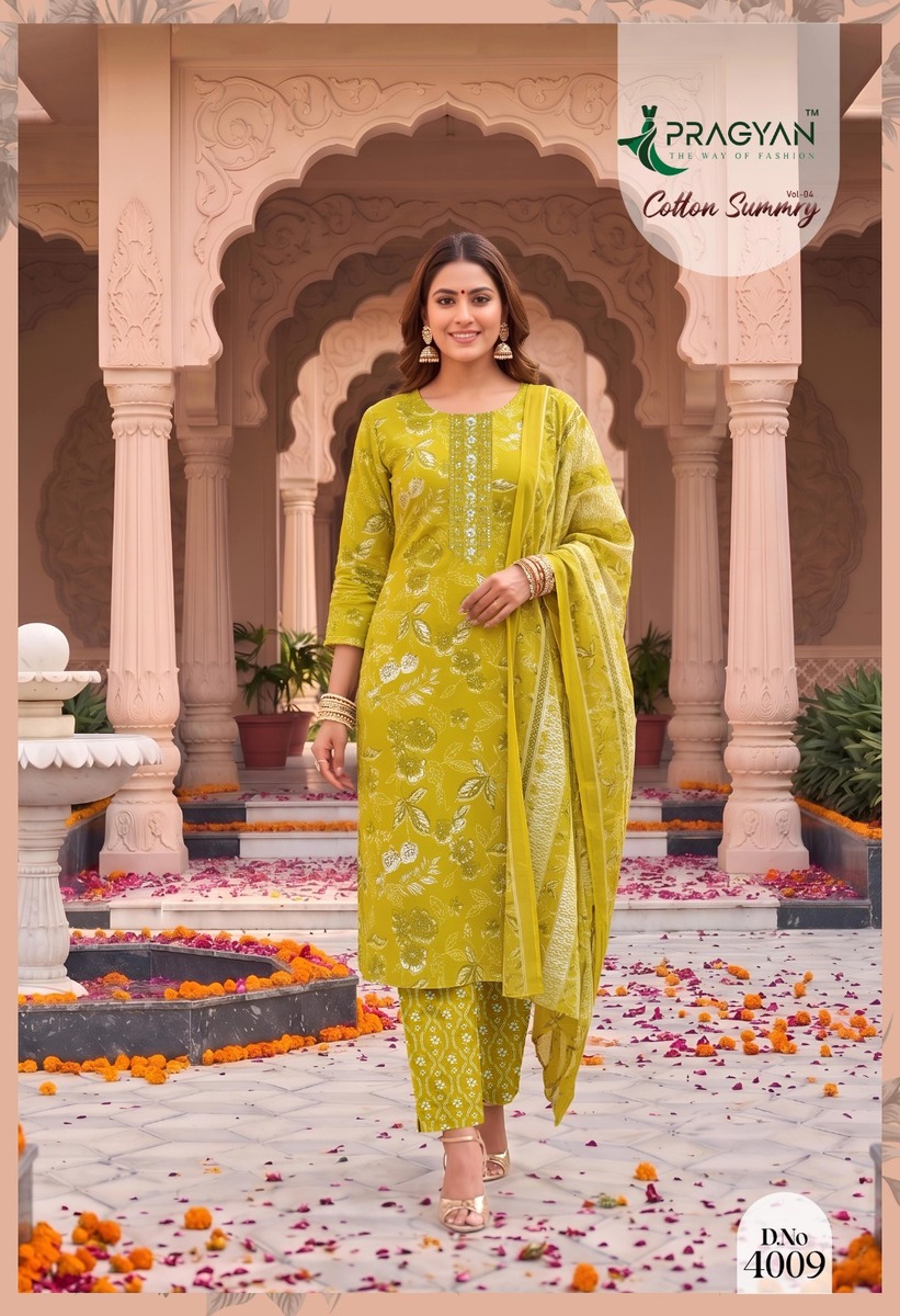 Pragyan Cotton Summry 4 Printed Salwar Kameez Catalog collection 9