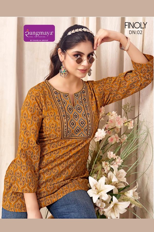 Rangmaya Finoly Cotton Kurtis Catalog collection 9