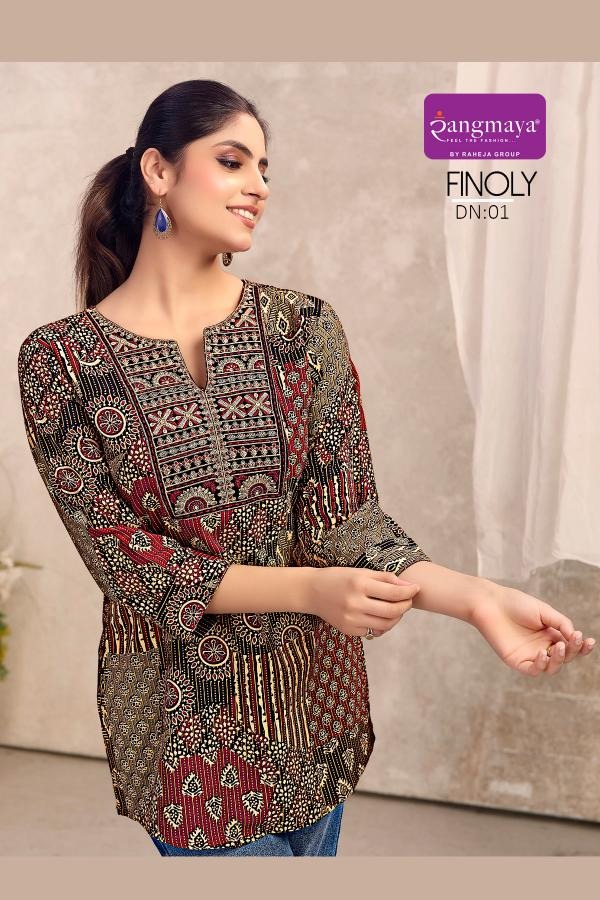 Rangmaya Finoly Cotton Kurtis Catalog collection 8