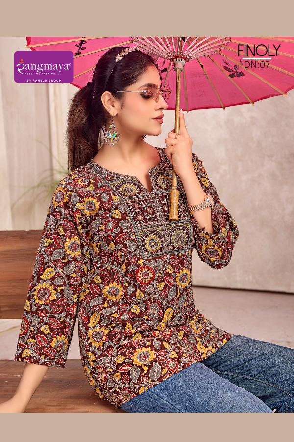 Rangmaya Finoly Cotton Kurtis Catalog collection 2