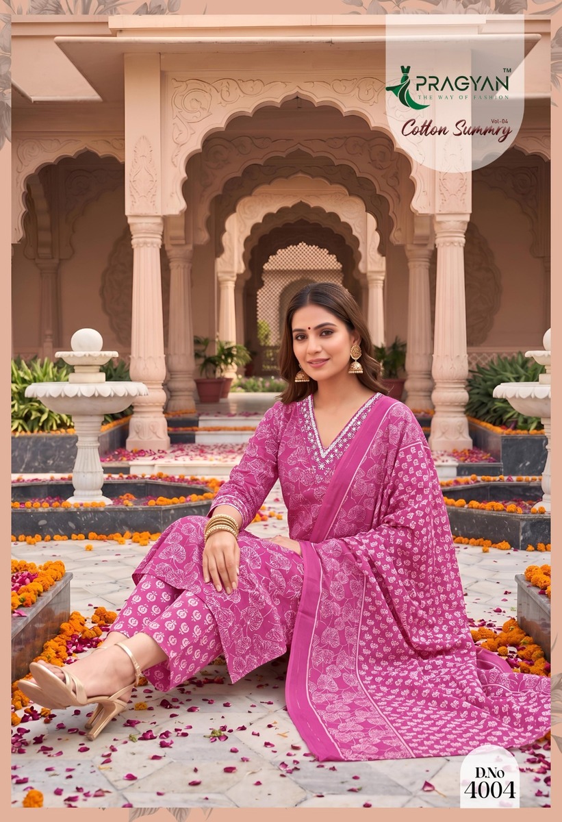 Pragyan Cotton Summry 4 Printed Salwar Kameez Catalog collection 6