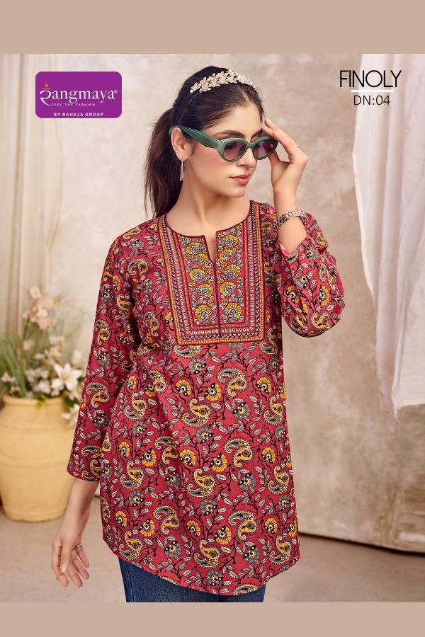 Rangmaya Finoly Cotton Kurtis Catalog collection 7