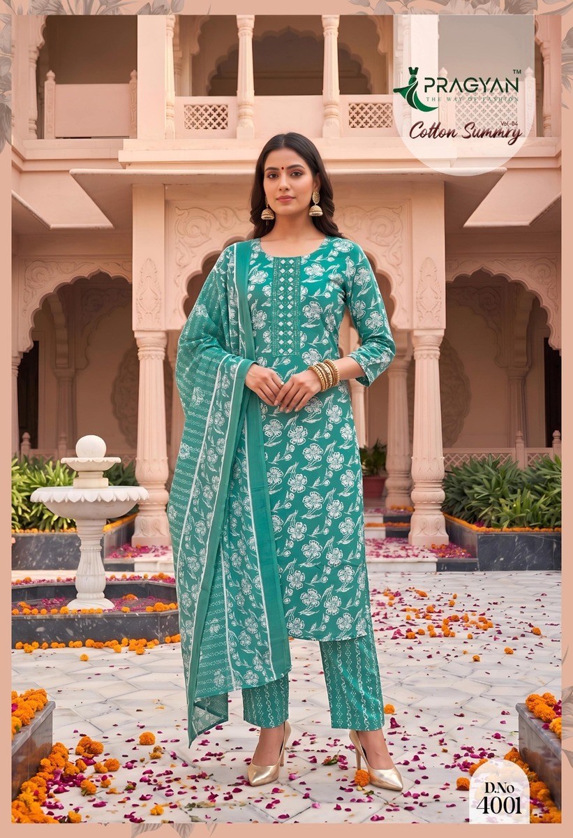 Pragyan Cotton Summry 4 Printed Salwar Kameez Catalog collection 3