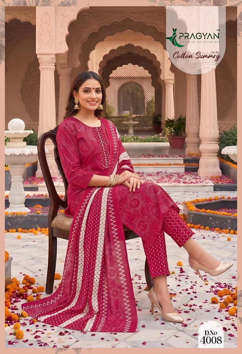 Pragyan Cotton Summry 4 Printed Salwar Kameez Catalog collection 10