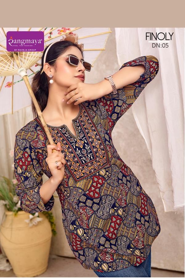 Rangmaya Finoly Cotton Kurtis Catalog collection 4