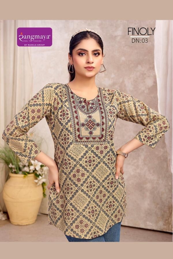 Rangmaya Finoly Cotton Kurtis Catalog collection 6