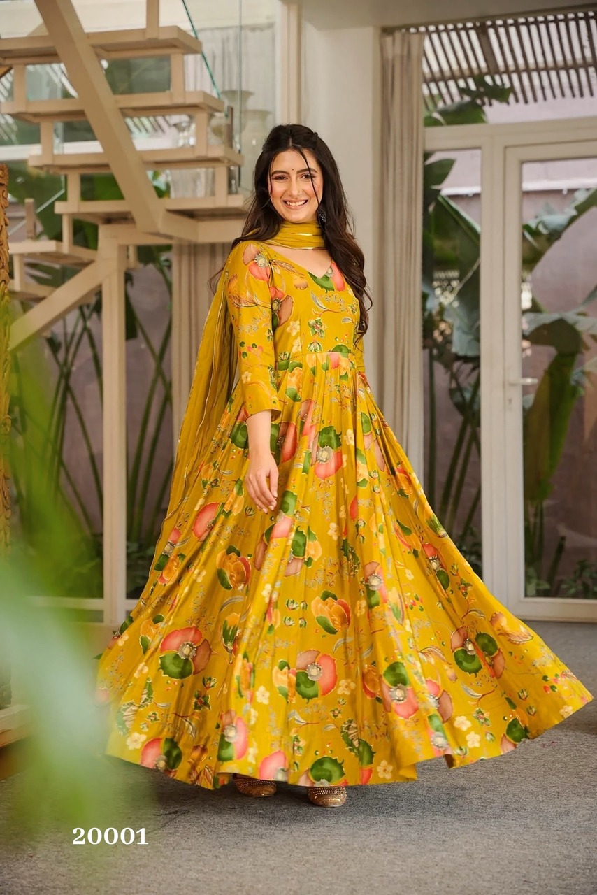 Clora Vol 20 Printed Anarkali Gown Catalog collection 8