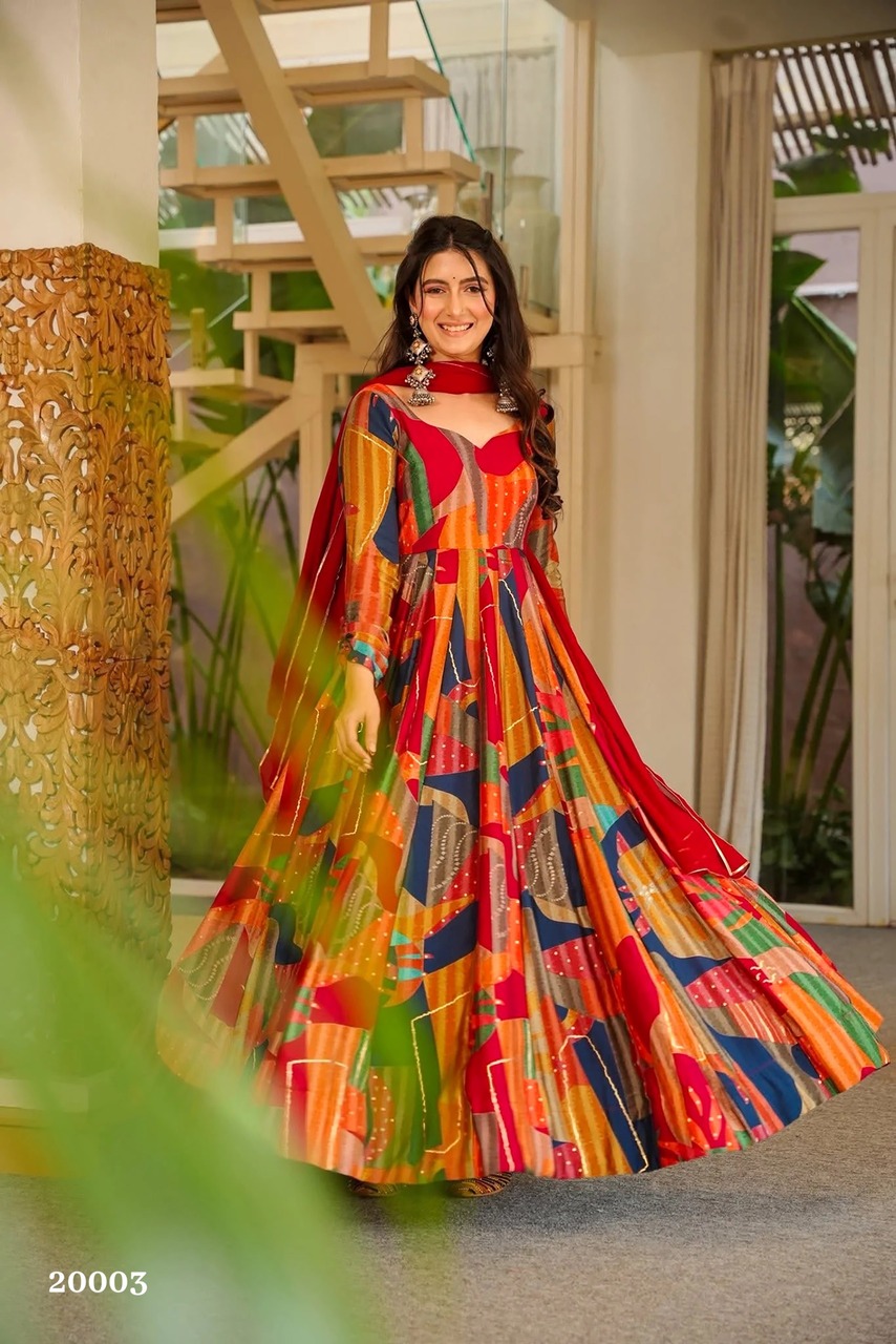 Clora Vol 20 Printed Anarkali Gown Catalog collection 5