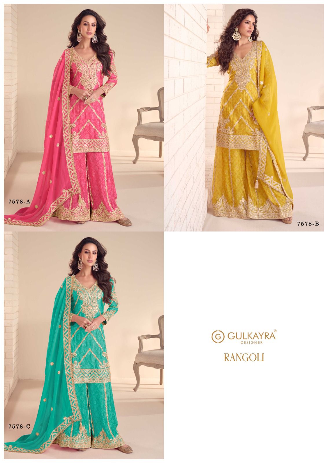 Gulkayra Rangoli Designer Wedding Party Suits Catalog collection 7