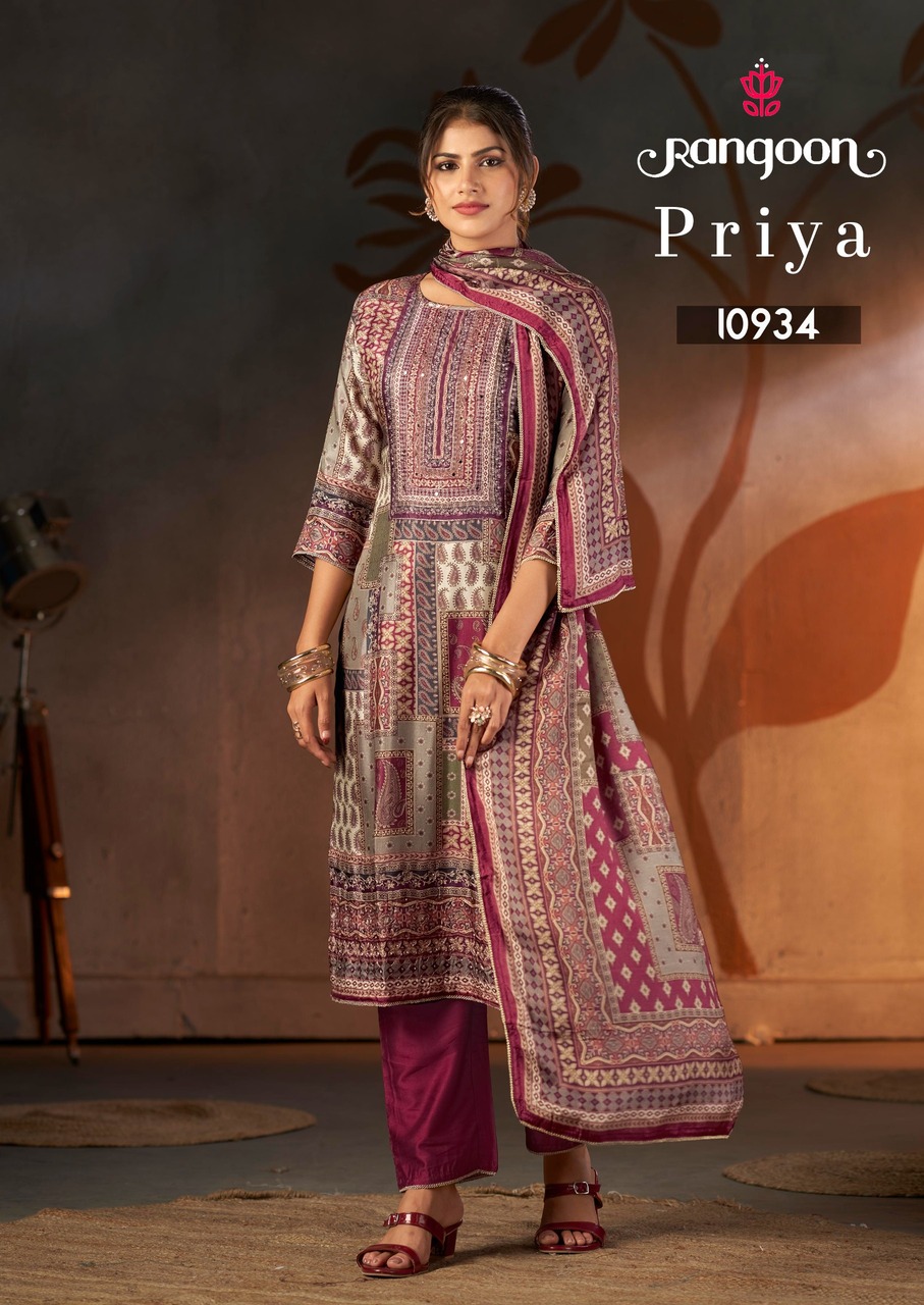 Rangoon Priya Printed Salwar Kameez Catalog collection 2