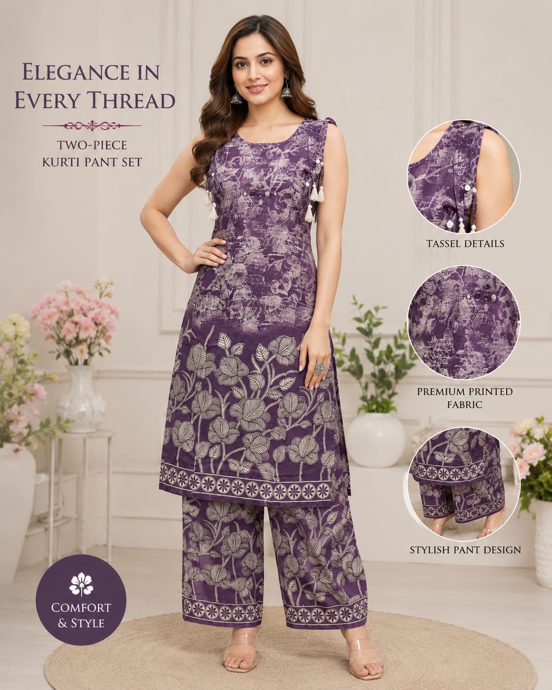 Aarvee Creation Speghetti Co Ord Set Size Set collection 9