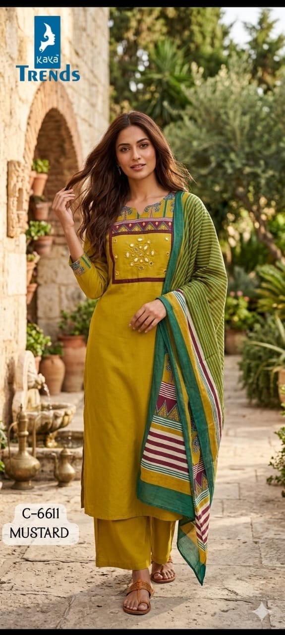 Kaya Kurti Dno 6611 Cotton Salwar Kameez Size Set collection 1