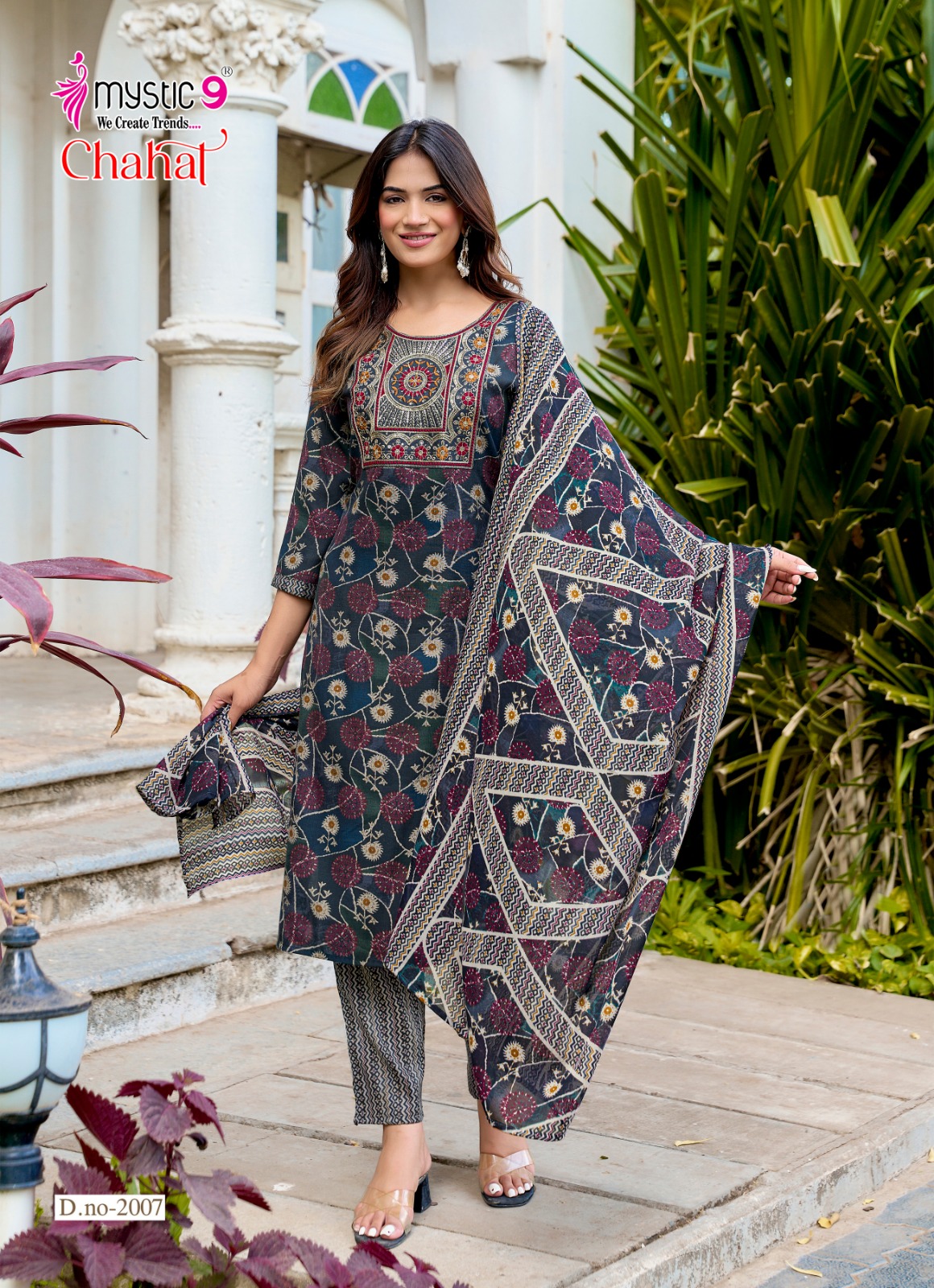 Mystic 9 Chahat Vol 2 Printed Salwar Kameez Catalog collection 15