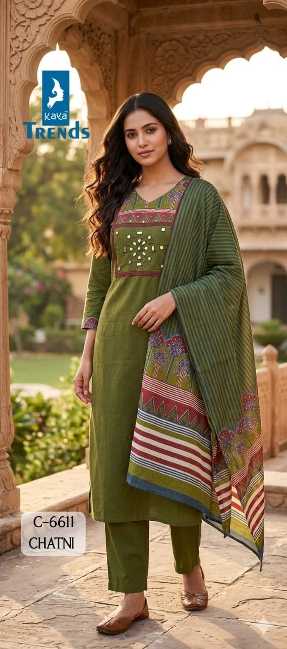 Kaya Kurti Dno 6611 Cotton Salwar Kameez Size Set collection 2