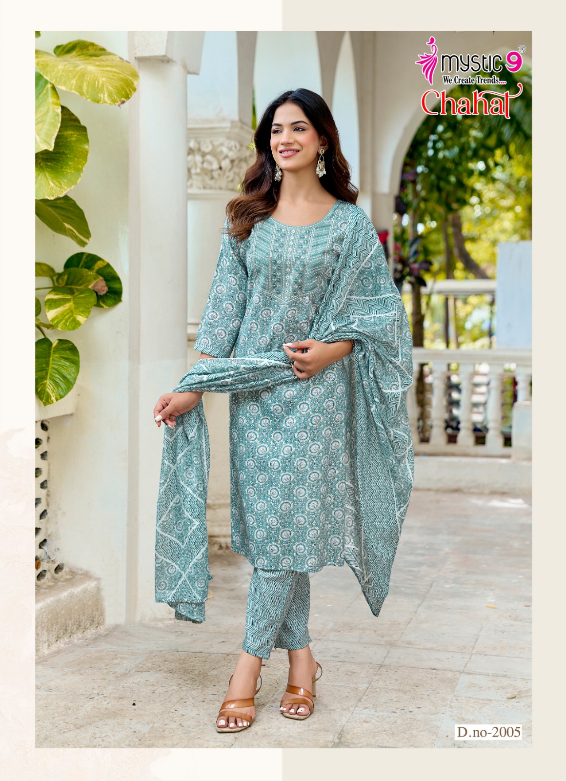 Mystic 9 Chahat Vol 2 Printed Salwar Kameez Catalog collection 8