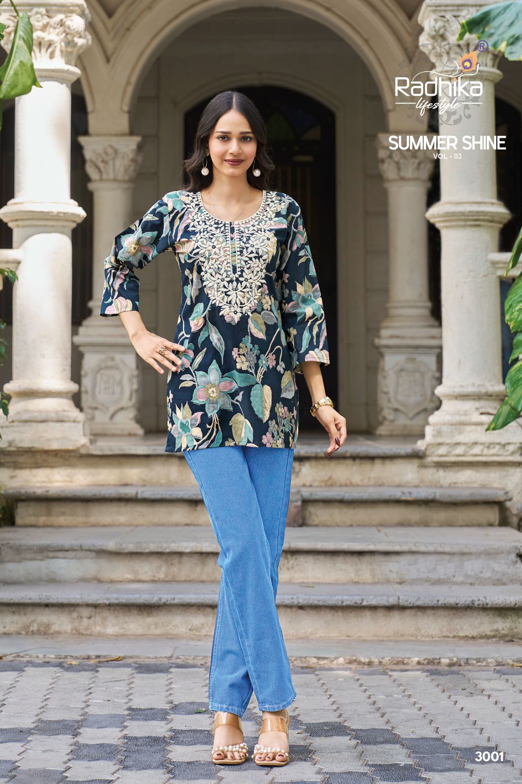 Radhika Lifestyle Summer Shine Vol 3 Cotton Kurtis Catalog collection 6