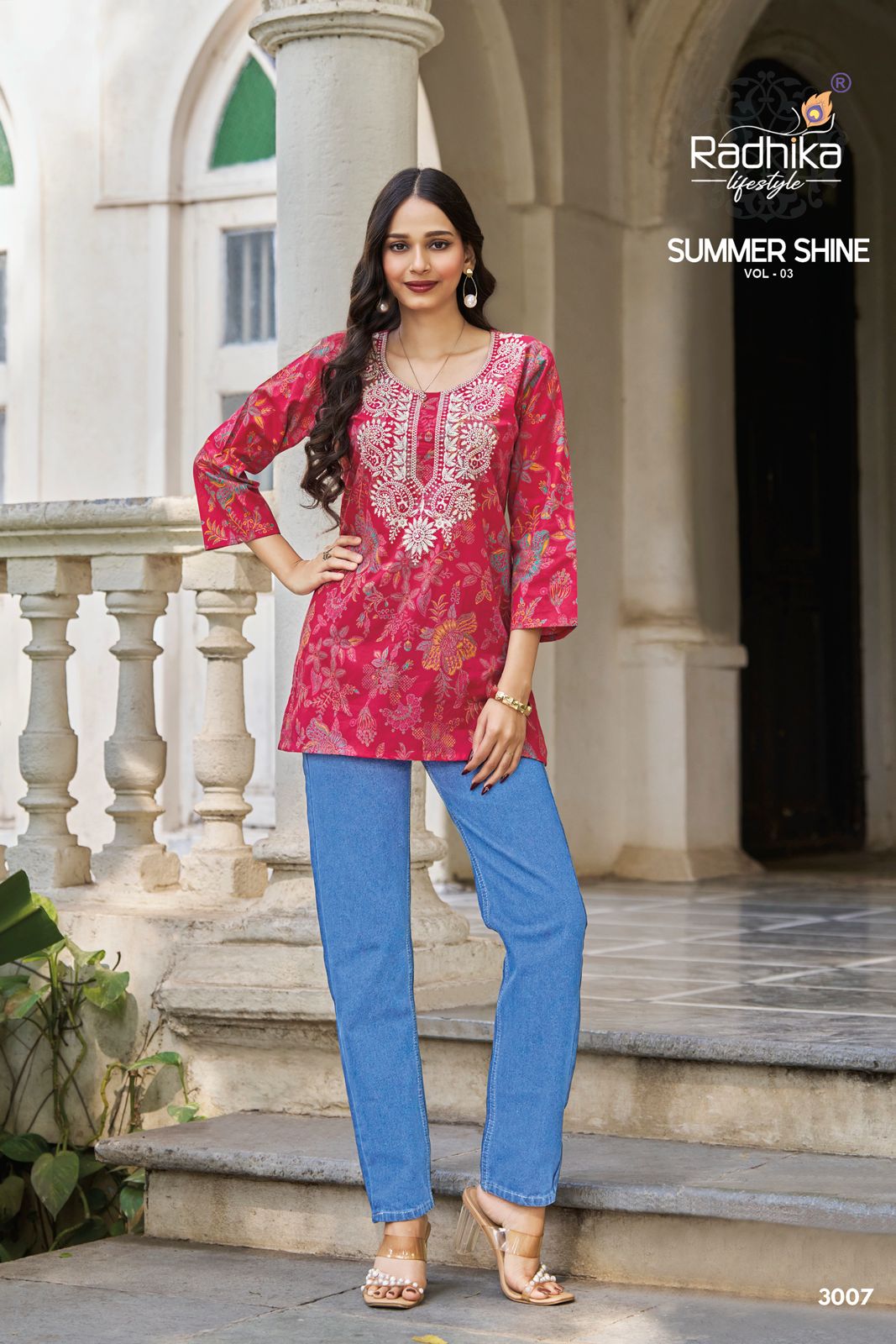 Radhika Lifestyle Summer Shine Vol 3 Cotton Kurtis Catalog collection 5