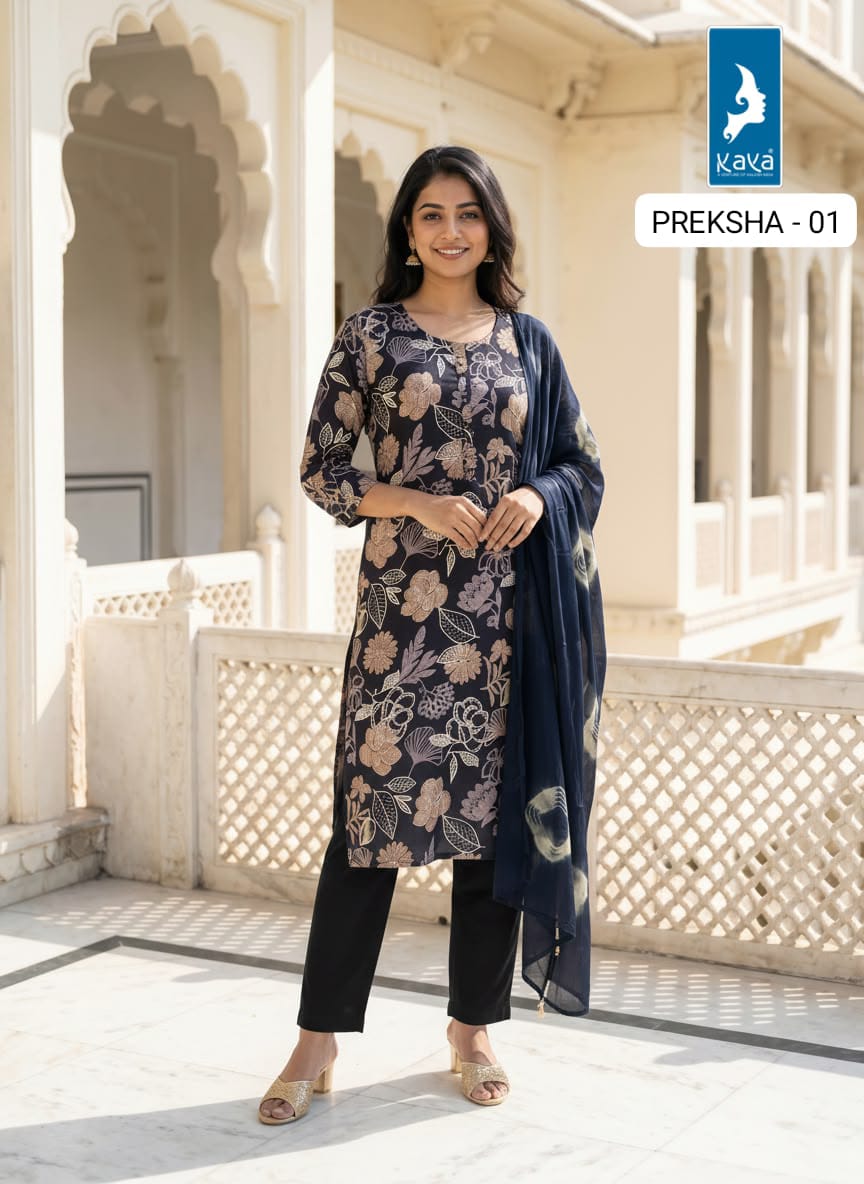 Kaya Kurti Preksha Printed Salwar Kameez Size Set collection 11
