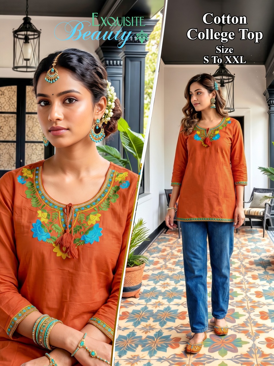 Aarvee Creation kashmiri Ladies Tops Size Set collection 12