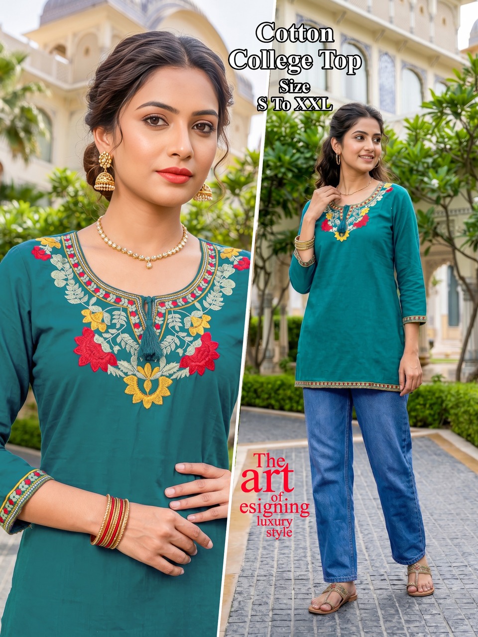 Aarvee Creation kashmiri Ladies Tops Size Set collection 1