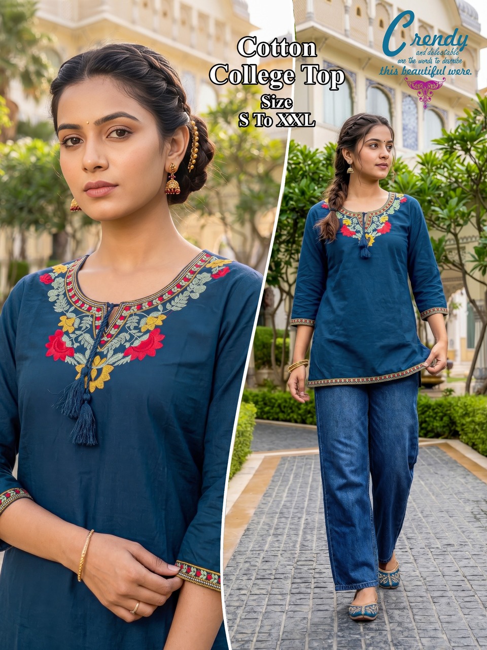 Aarvee Creation kashmiri Ladies Tops Size Set collection 3