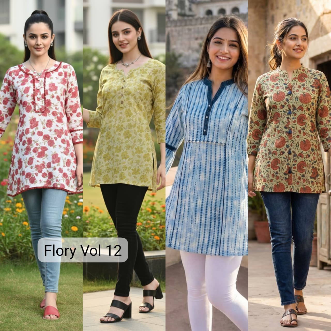 Aarvee Creation Flory Vol 12 Ladies Tops Size Set collection 1