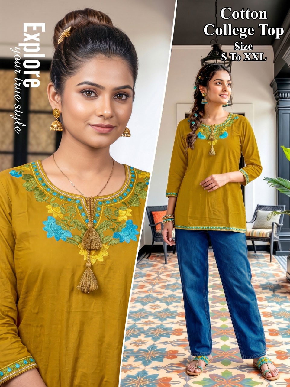Aarvee Creation kashmiri Ladies Tops Size Set collection 2