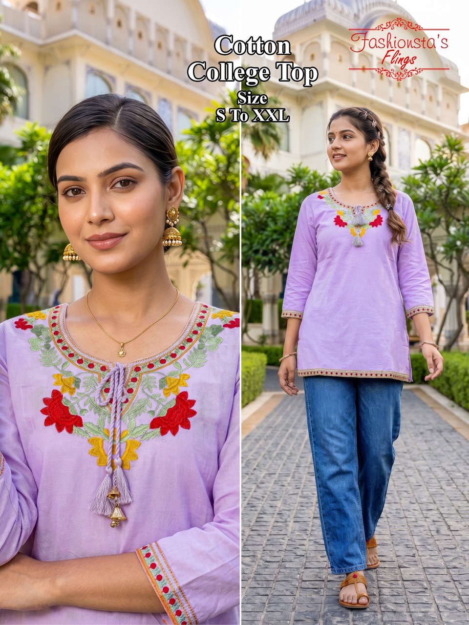 Aarvee Creation kashmiri Ladies Tops Size Set collection 4