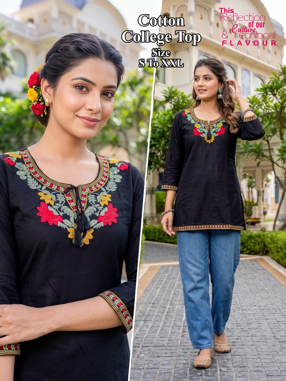 Aarvee Creation kashmiri Ladies Tops Size Set collection 6