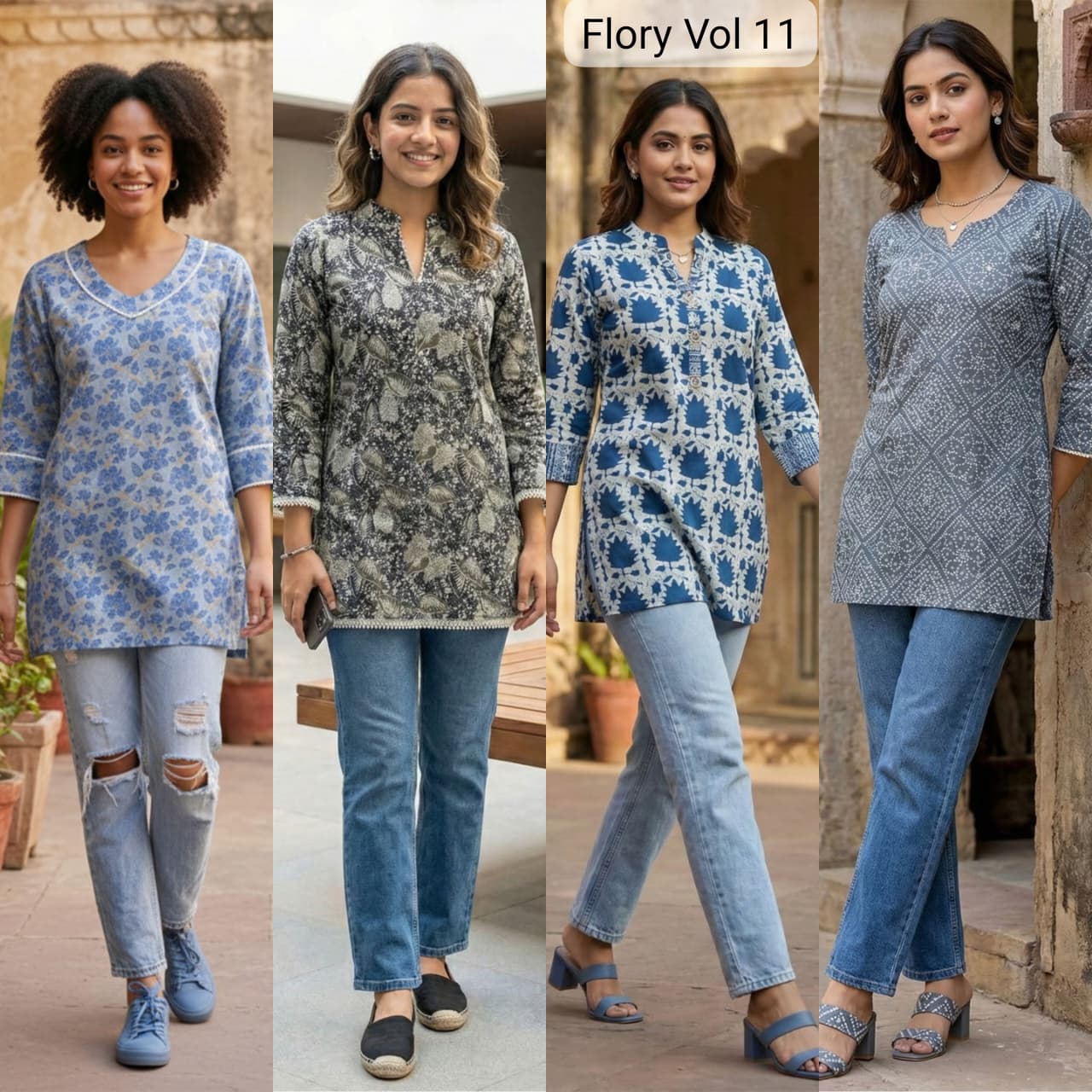 Aarvee Creation Flory Vol 11 Ladies Tops Size Set collection 4