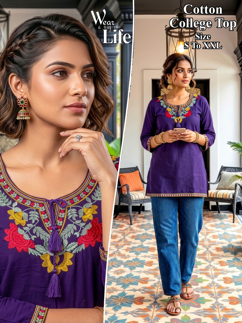 Aarvee Creation kashmiri Ladies Tops Size Set collection 7