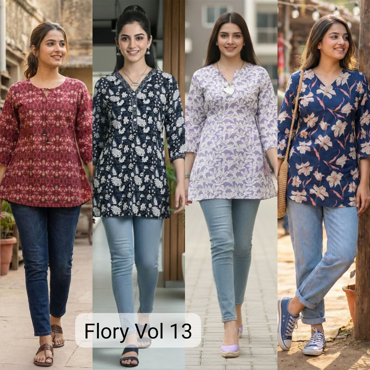 Aarvee Creation Flory Vol 13 Ladies Tops Size Set collection 1